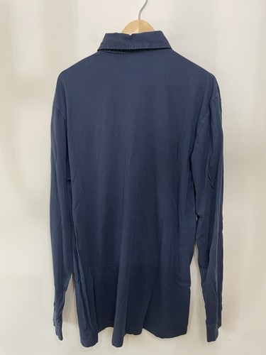 Polo classica manica lunga Psycho Bunny 100% cotone blu navy golf uomo 8 XXL - Foto 5 di 10
