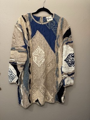 Coogi Australia Vintage Classic Chunky Textured Knit Linen Sweater Size Med
