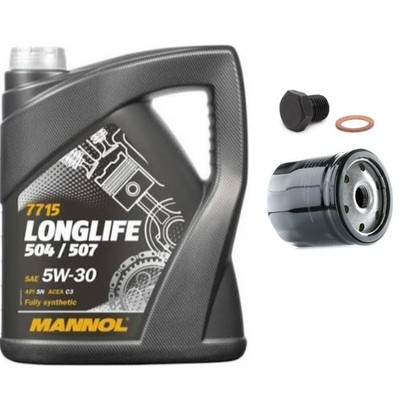 5L MANNOL OIL CHANGE SERVICE KIT + FILTER FOR VW BEETLE 1.2 1.4 TSI 14-19