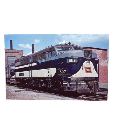 Postkarte AK Eisenbahn Zug Wabash 807 Alco FA-1 Decatur 1961 UNgl. Ansichtskarte