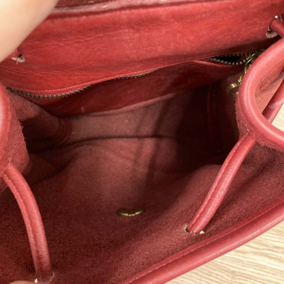 Vintage Coach Backpack Red Glove-tanned leather 9960 | eBay