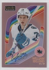 2023-24 O-Pee-Chee Platinum Retro Red Rainbow Auto William Eklund #R-31