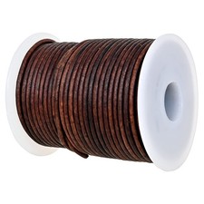 Real/Genuine Round Leather Cord for Jewelry Making, Leather String Cord for C...