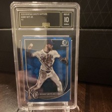 Bowman 2025 Chrome Sapphire Bobby Witt Jr. #7 Base Set GMA 10 Royals