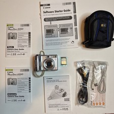 Canon PowerShot A550 7.1MP Digital Camera 4x Optical Zoom Silver - WORKS