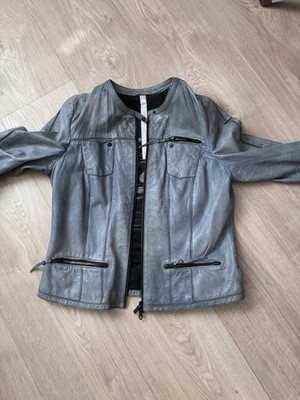 Milestone Lederjacke Blau Stone Gr. 42
