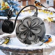 Bird Bath Heater for Outdoors in Winter, 110W Birdbath Water Heater Full-Covered