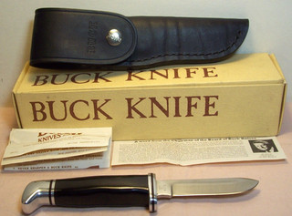 1981 a 1986 Buck 116 Alcaparra Como Nuevo sin usar Cuchillo de caza y pelado con CAJA ORIGINAL