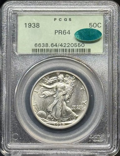 1938 Walking Liberty Half PCGS PR-64 CAC