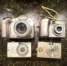 Canon PowerShot Digital Camera Lot: for parts S1 IS, S400, S230 & Olympus SP-310