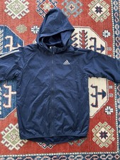 ADIDAS Blue Windbreaker Jacket Size Boys Youth 10/12