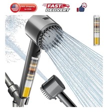 Filtered Shower Head with Handheld, 4 1 Spray Mode Showerhead with Filters