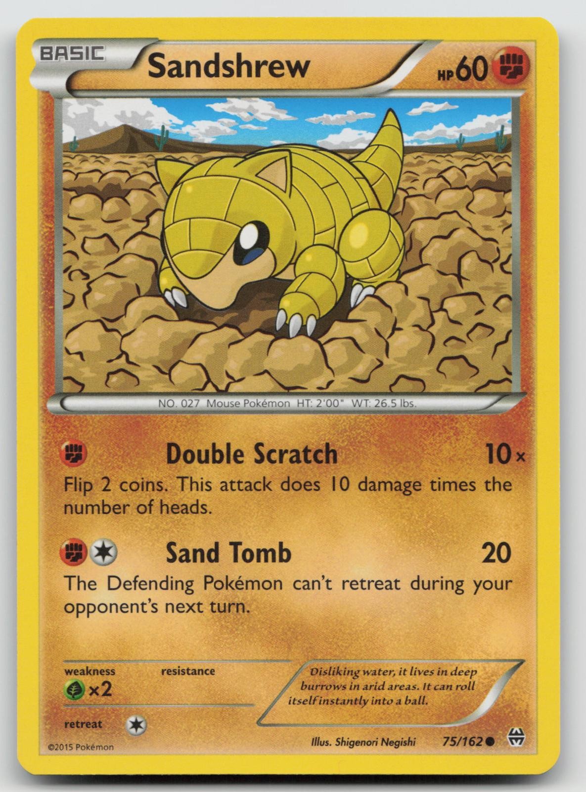 Sandshrew 75/162 BREAKthrough Pokemon LP