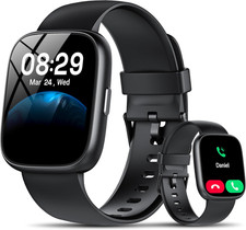 Smart Watch with Alexa Built-In, 1.83" HD Touchscreen Fitness Tracker with Bluet