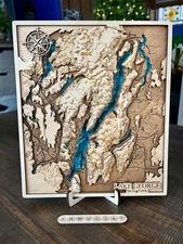 wooden Lake George New York topographic map