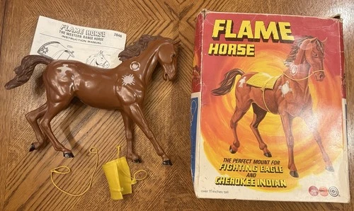Marx Johnny West UK Flame Horse Sunburst Box Made in Great Britain Hard-To-Find