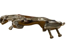 Vintage 7”Jaguar Leaping Cat Chrome Bonnet Mascot Emblem