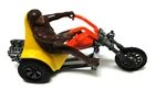 1972 Hot Wheels Rrrumblers 3-Squealer - Hong Kong - Vintage W/RIDER ! YELLOW/ORA