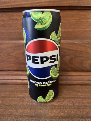 Viet Nam Zero Sugar Pepsi Lime Soda. 320ml Can Full Sealed Unopened New