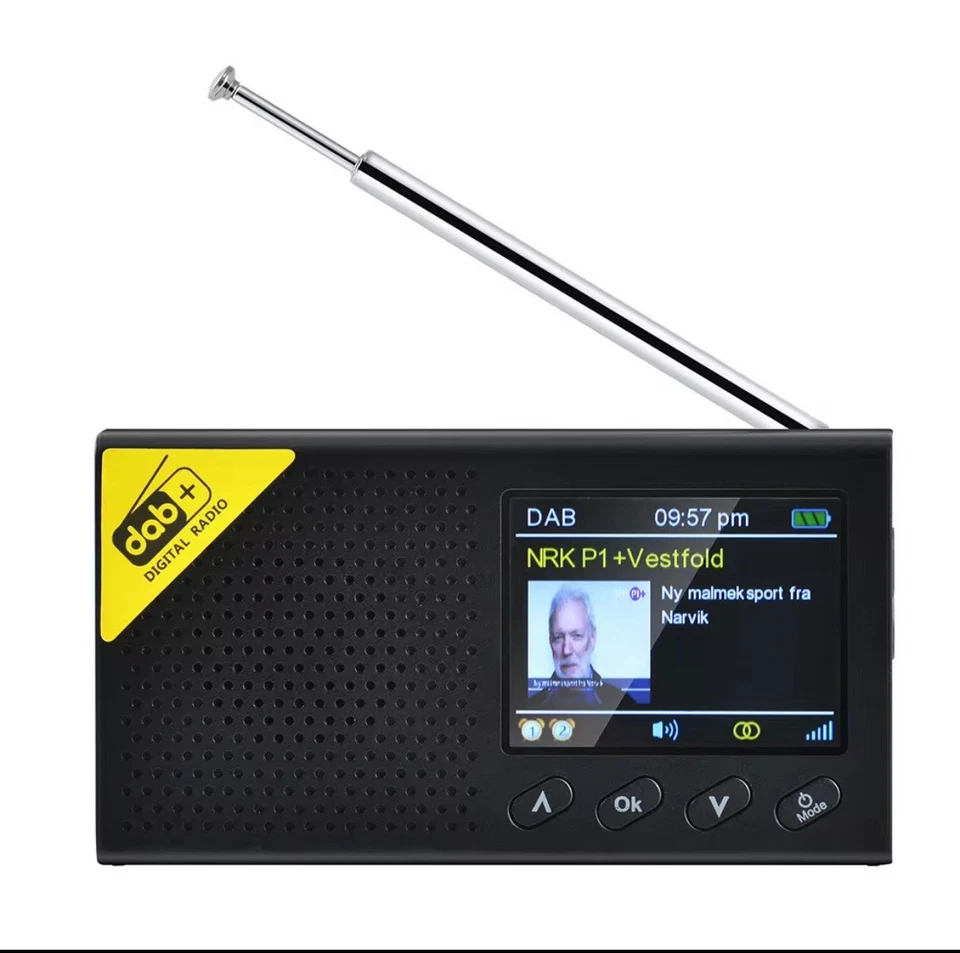 Portable DAB DAB+ Digital Radio FM Rechargeable Bluetooth Music Player LCD - Image 3 of 4