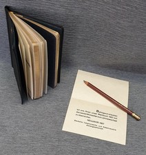 Taschen Kalender 1927 Tages-Merkbuch DeTeWe DTW Bleistift Goldschnitt ALT antik