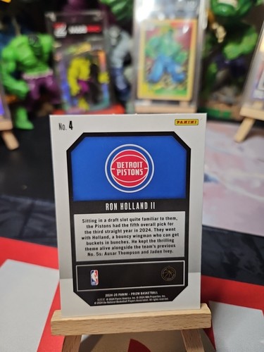 2024-25 Panini Prizm Ron Holland II Emergent Silver Prizm RC #4- Pistons - Picture 2 of 2