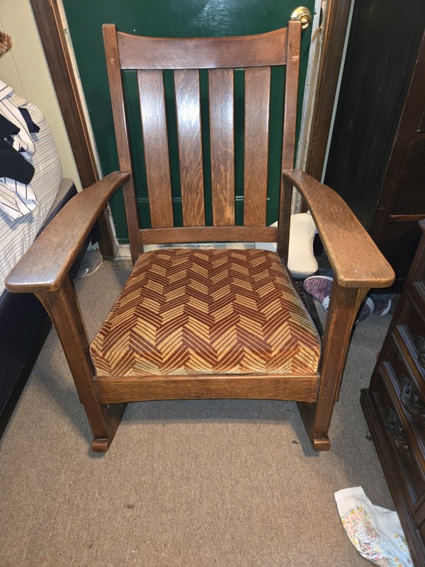 LifeTime Furniture Mission Oak Rocking Chair Original Label Fresh Estate Find