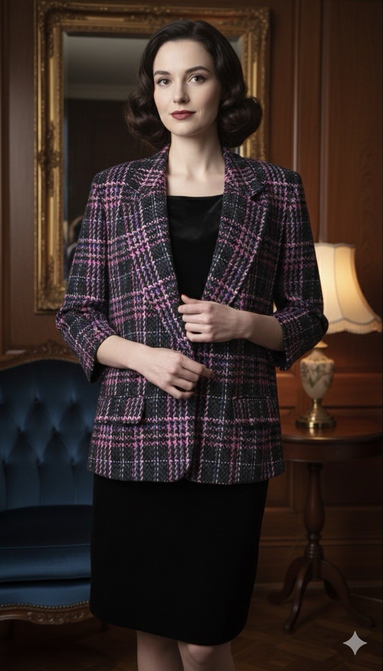 Vintage Pendleton Wool Blazer Button Lined Collar… - image 1