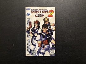 Virtua Cop 2 (Sega Saturn, 1996) CIB Complete w/ Manual & Reg Card Tested Works!