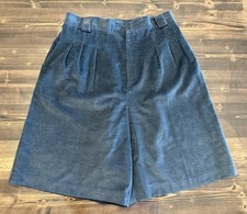 Briggs New York Women's Gray Corduroy Pleated Walking Shorts Size 16 VTG 80  s
