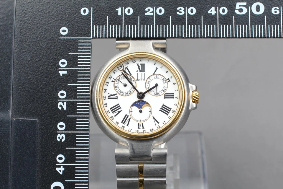 [Casi MINT] Reloj para hombre Dunhill Millennium Moonphase White Dial Triple Calendar Foto 3 de 4