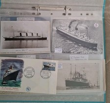 Shipping Postcard Collection Album Dated & Organised Cunard White Star Maritime