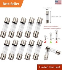 10-Pack 15A Fast-Blow Glass Fuses - Compact 0.2 x 0.78 Inch Safety Solution