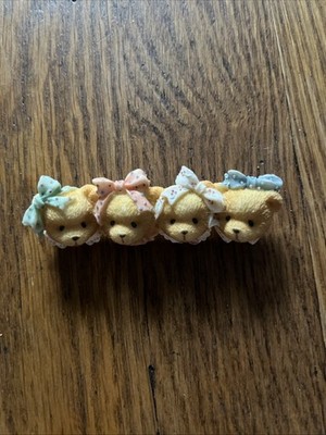 Vtg Four Sisters Bear Barrette Enesco 1996 Priscilla Hillman Cherished Teddies