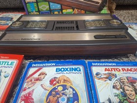 Mattel Intellivision Console in Box Bundle With Games TESTED WORKING CLEAN 
