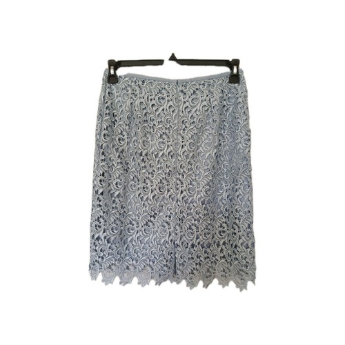 Women’s Midnight Velvet 2 Piece Lace Skirt Suit Size 6 Pearl Blue 3/4 Sleeves - Picture 8 of 10
