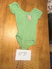 vintage lime green bodysuit features a distinctive scoop neckline KP30