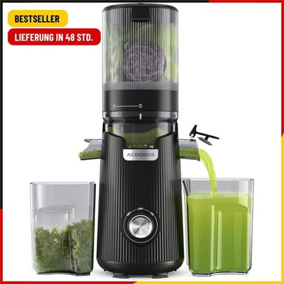ACOQOOS Entsafter, Entsafter für Ganze Gemüse und Obst, 135 mm Breite und Größer