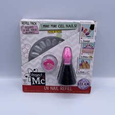 NEW Project Mc2 UV NAIL REFILL PACK Press Finger Nails Pink Gel Polish