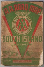 Map Of South Island New Zealand South Island Motor Union 40 Pages 1940-50