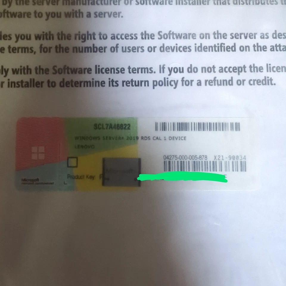 Lenovo Windows Server 2019 servicios de escritorio remoto CAL (1 dispositivo) 7S05002CWW Foto 3 de 4