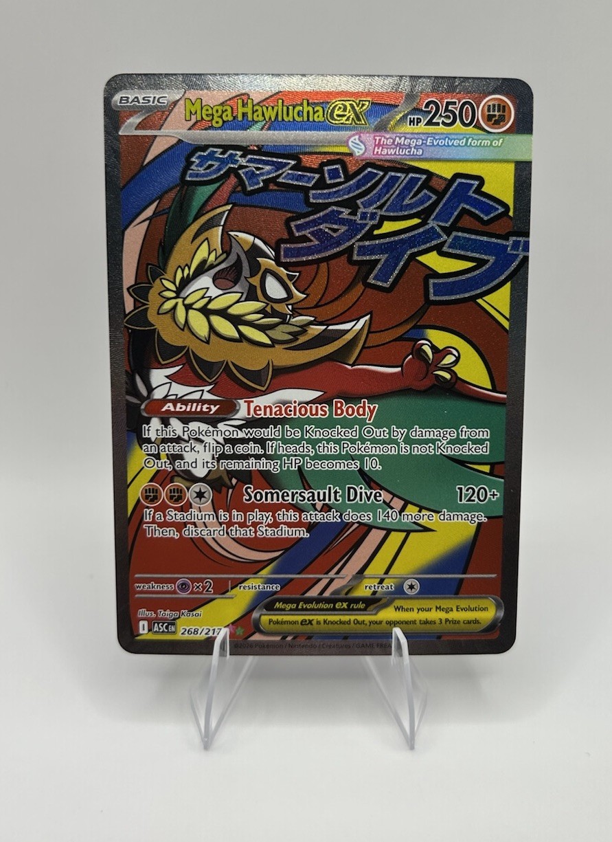 Mega Hawlucha ex 268/217 Ascended Heroes Pokemon NM 2329