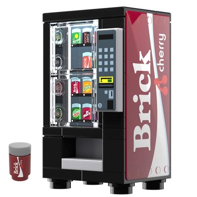 Cherry Cola Soda Vending Machine made using LEGO parts