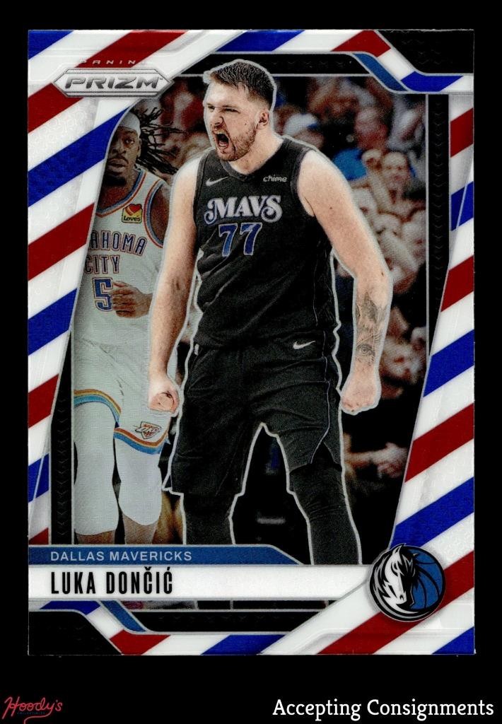 2024-25 Panini Prizm Prizms Red White Blue #89 Luka Doncic MAVERICKS