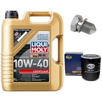 MotoröL Filter Set 10W-40 5 Liter + ÖLablassschraube FüR Audi Cabriolet A8 2.6