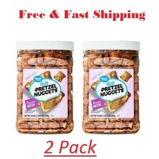 Pretzels rellenos de mantequilla de maní de gran valor 24 oz - bocadillo crujiente y resellable (2,PK
