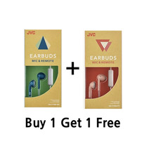 JVC HA-F19M Wired Earphones MIC REMOTE 2 Colors BUY 1 GET 1 FREE