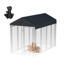 Outdoor Dog Kennel Cover 5'W x 10'L 900D Heavy Duty Waterproof UV Resistant D...