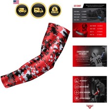 Compression Arm Sleeve - Youth Adult Sizes - Baseball Football Basketball S...