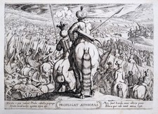 Antonio Tempesta Battaglie dell'Antico Testamento acquaforte etiope 1628